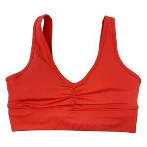 Calvin Klein Performance Orange Polyester Spandex‎ V-Neck Sports Bra Size M